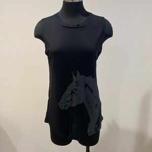 HAITE HIPPIE TOP with horse print SIZE M